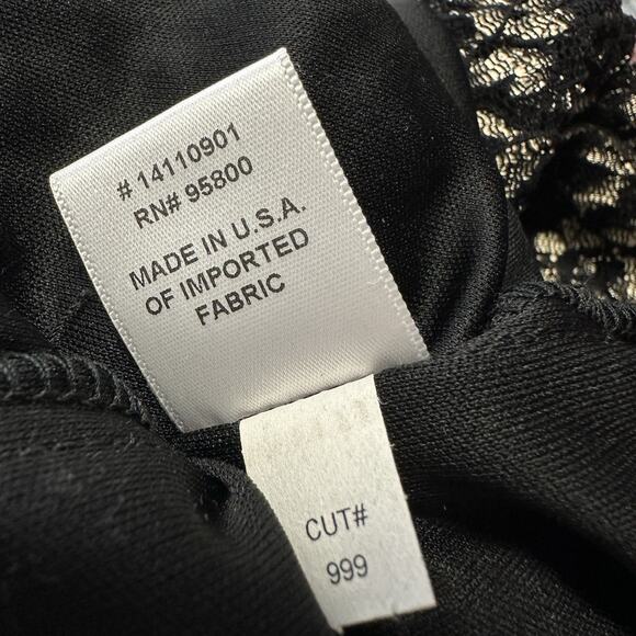 Kiyonna Black Gold Floral Lace Lined Sheath Dress Party Cocktail Plus Size 1X‎ - Picture 10 of 10